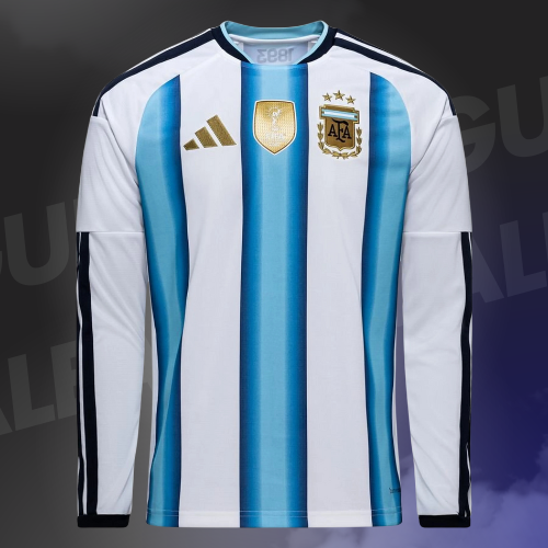Maillot Argentine Domicile Coupe du Monde 2026 Manches Longues