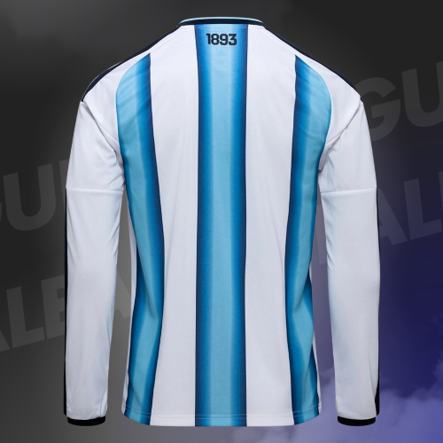 Maillot Argentine Domicile Coupe du Monde 2026 Manches Longues